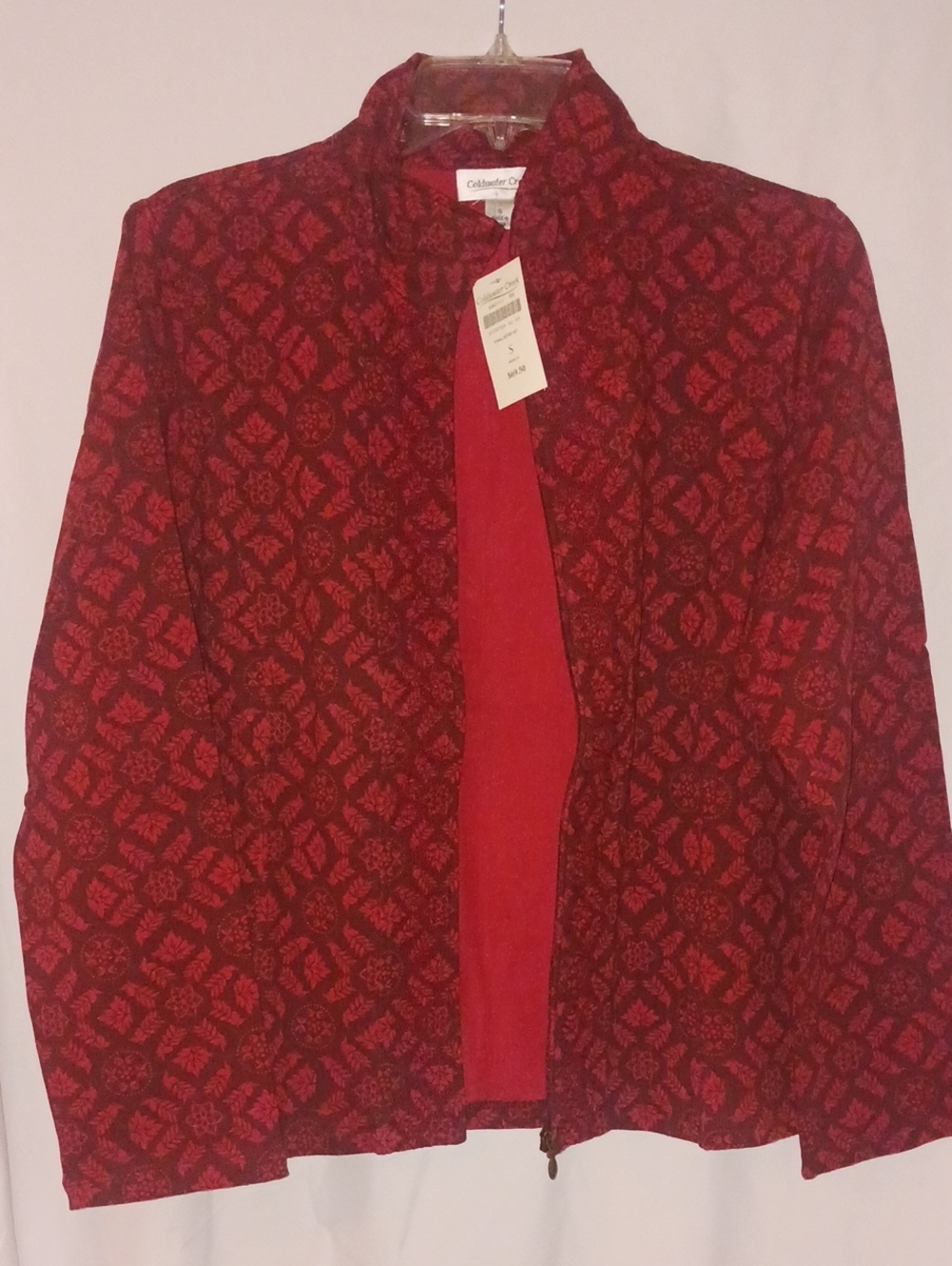 Cold Water Creek Women's Red Zipper Jacket